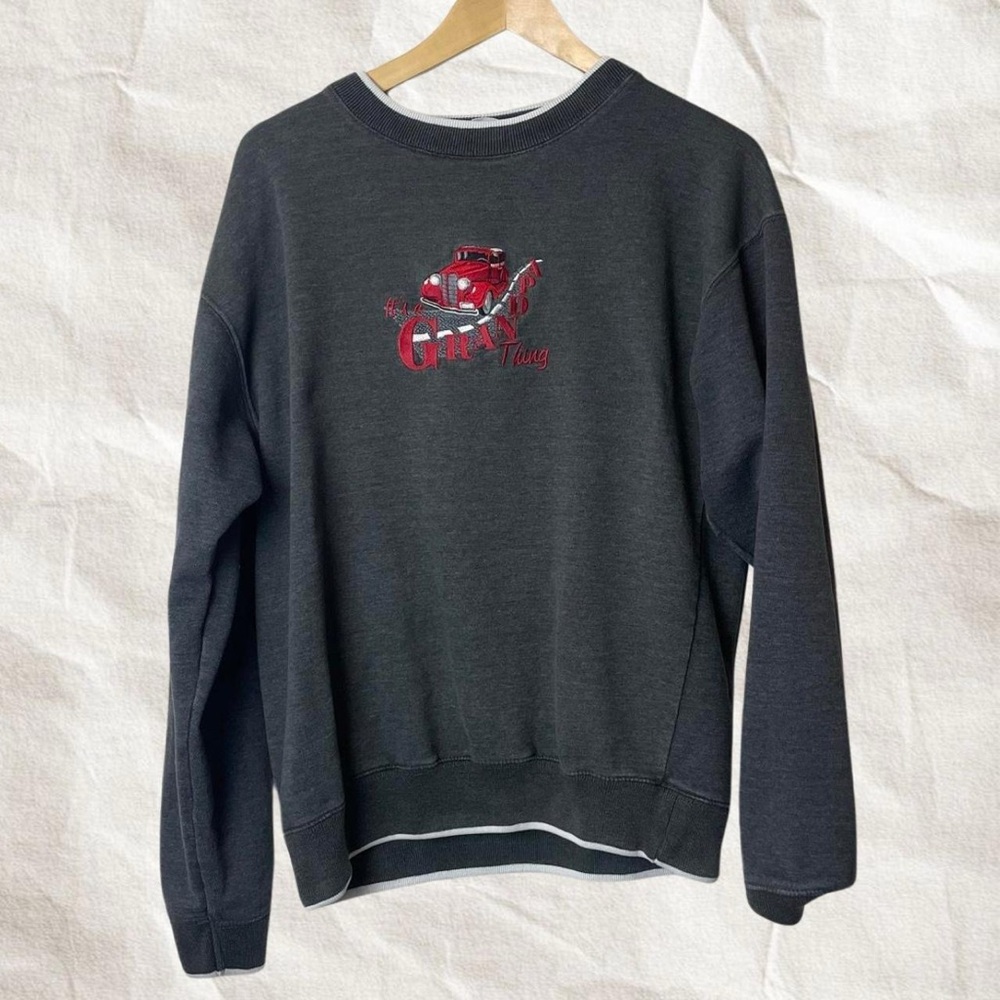 Gray Graphic Men's Sweater
